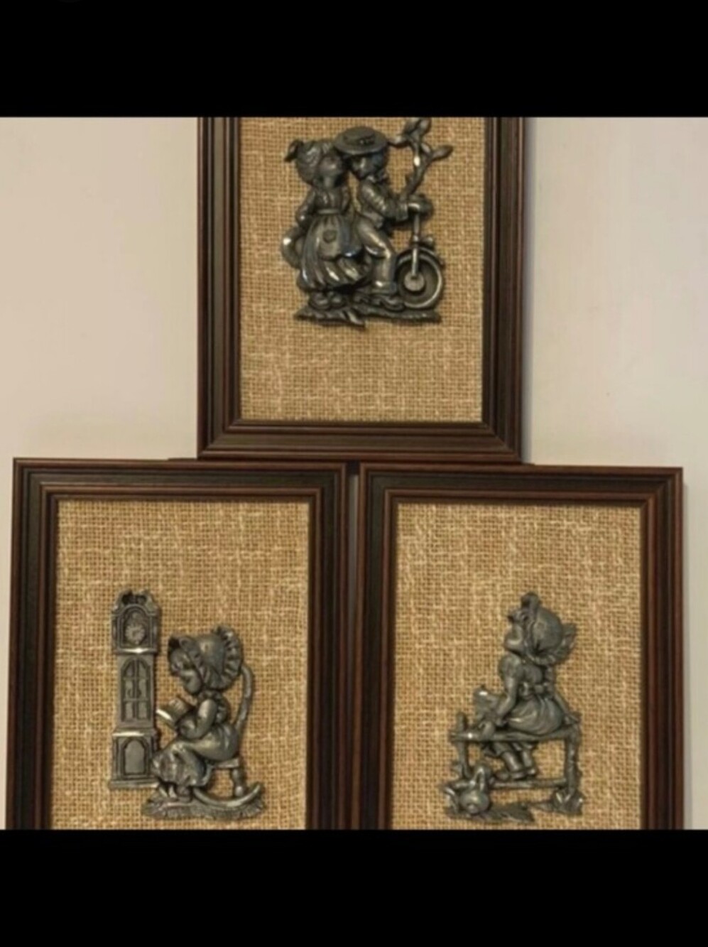 VTG Signed French Les Etains Du Prince pewter 3